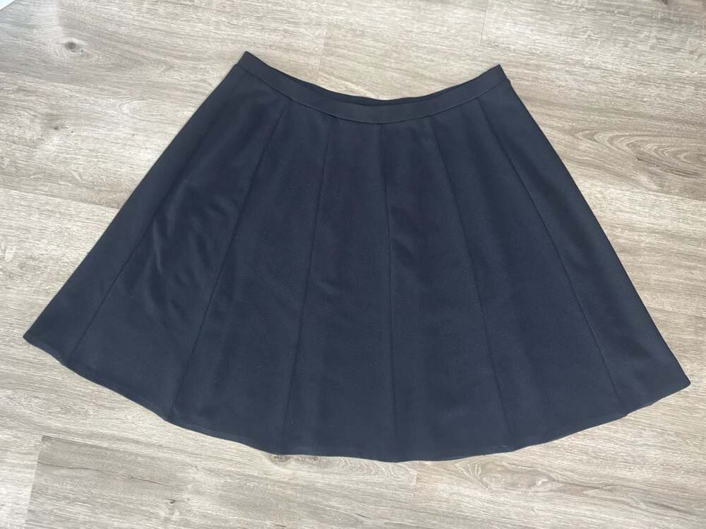 New York & Company Skirt Size XL Black Pleated Midi